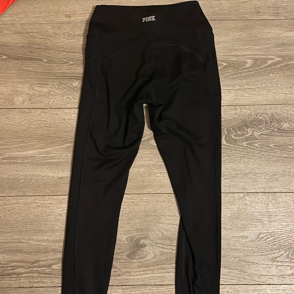 PINK Cosy Black Leggings